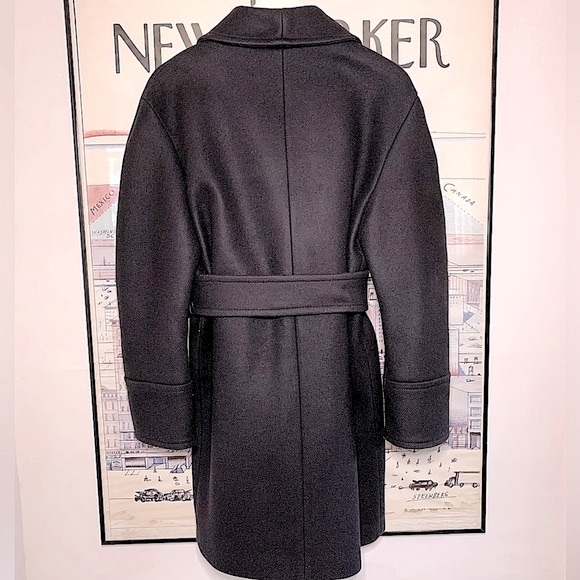 Balmain x H&M dark navy double breasted wool coat with gold buttons Size 4 - Picture 5 of 11